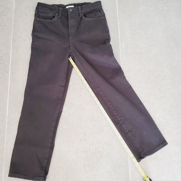 GOOD AMERICAN Good Curve High Rise Straight Stretch Black Jeans GCST47SBT 10/30 - Picture 10 of 11